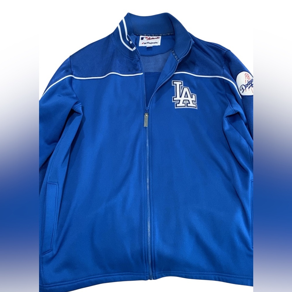 Majestic Royal Blue Dodgers Zip-Up Jacket